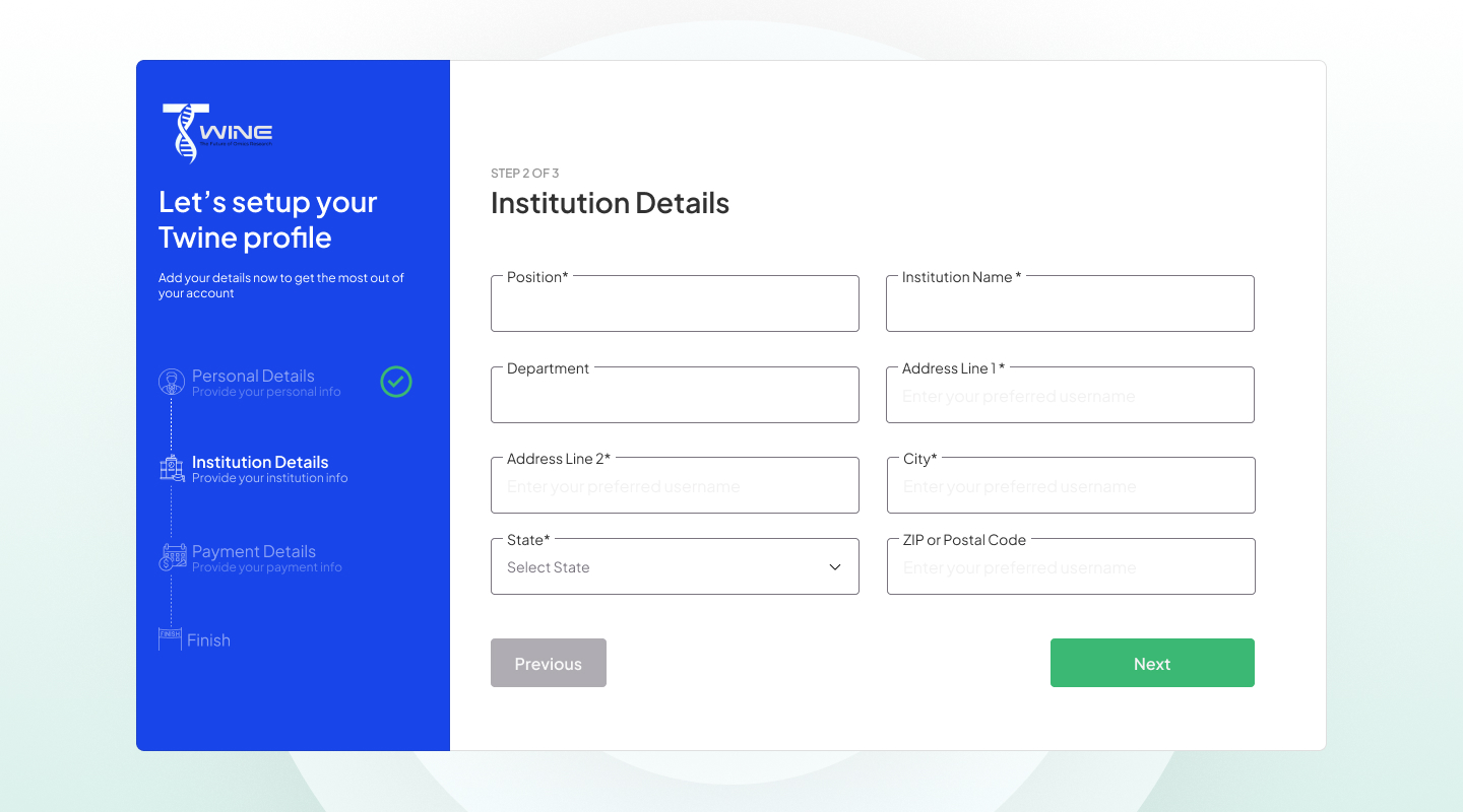 TWINE genomics platform screen 2
