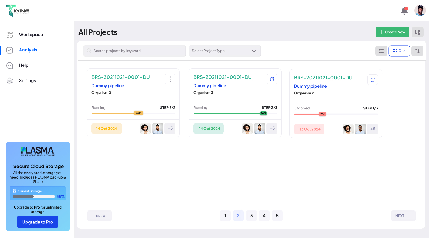 TWINE genomics platform screen 3